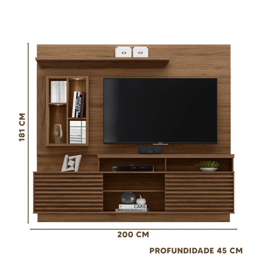 Home Eldorado TV até 65″ Amêndoa/Chumbo Larg. 2.00 m Linea Brasil